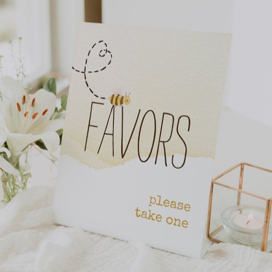 甘い（昆虫）マルハナバチマママビーベイビーシャワーの好意 台座サイン