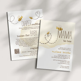 甘い（昆虫）マルハナバチママママワンベイビーシャワー 招待状