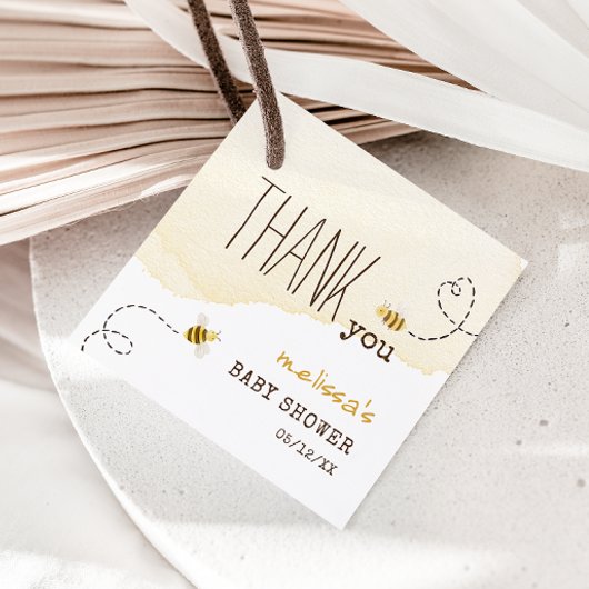 甘い(昆虫)マルハナバチママBee赤ちゃんシャワーありがとう フェイバータグ