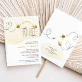 甘い(昆虫)マルハナバチ両親へビーカップル赤ちゃんシャワー 招待状