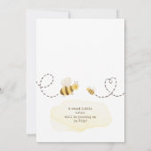 甘い（昆虫）マルハナバチ"Oh Babee"赤ちゃんシャワー 招待状 (裏面)
