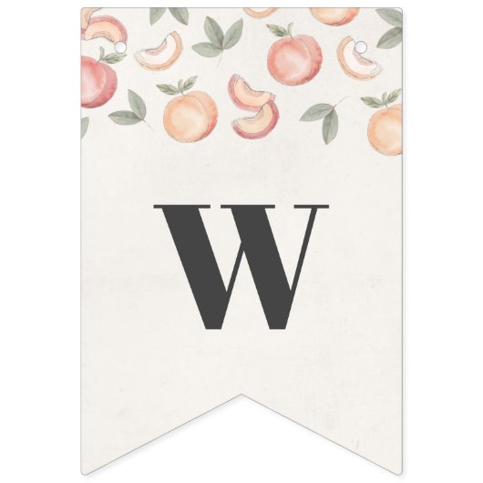 甘い、桃のボホの赤ちゃんシャワーバナー バンティングフラッグ (第2の旗)