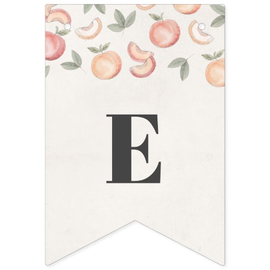 甘い、桃のボホの赤ちゃんシャワーバナー バンティングフラッグ (第3の旗)