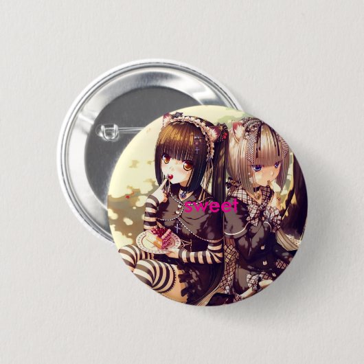 甘い 缶バッジ (正面&裏面)