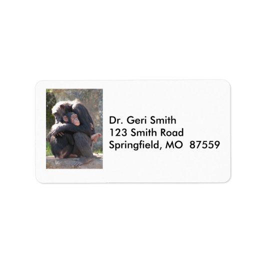 甘い！2チンパンジー共有ラブハグ ラベル (正面)