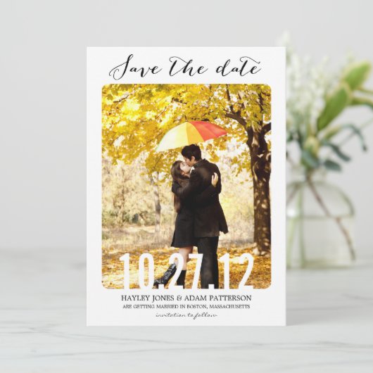 甘い Save The Date カード (スタンド正面)