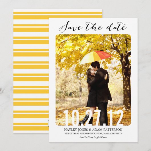 甘い Save The Date カード (正面/裏面)