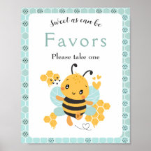 甘いas缶蜂男の赤ちゃん赤ちゃんシャワー好意のサイン