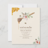 甘いAs Can Beat Honey Baby Shower 招待状 (正面)