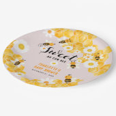 甘いAs Can Beeのまわりに赤ちゃんシャワーパーティー ペーパープレート (アングル)