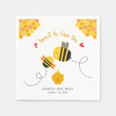 甘いAs Can Beeテーマかわいいかわいい赤ちゃんシャワー スタンダードカクテルナプキン (正面)