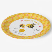 甘いAs Can Beeテーマかわいいかわいい赤ちゃんシャワー ペーパープレート (アングル)