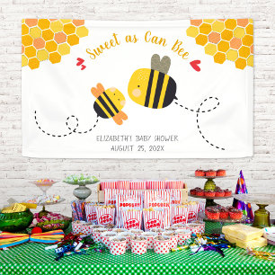 甘いAs Can Beeテーマかわいいかわいい赤ちゃんシャワー 横断幕