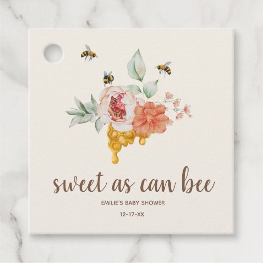 甘いAs Can Beeハニカムベイビーフローラ フェイバータグ (正面)