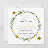 甘いAs Can Beeバーチャルベビーシャワー招待状 招待状 (正面)