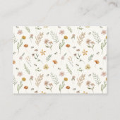 甘いAs can Beeフローラおむつラッフルベビーシャワー エンクロージャーカード (裏面)