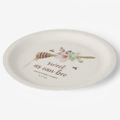 甘いAs Can Beeフローラハニーウォンド赤ちゃんシャワー ペーパープレート (アングル)