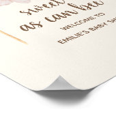 甘いAs Can Beeフローラハニーウォンド赤ちゃんシャワー ポスター (角)