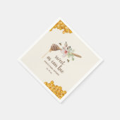 甘いAs Can Beeフローラハニーベビーシャワー スタンダードカクテルナプキン (角)