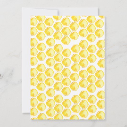 甘いAs Can Bee三つ子ベビーシャワー招待状 招待状 (裏面)