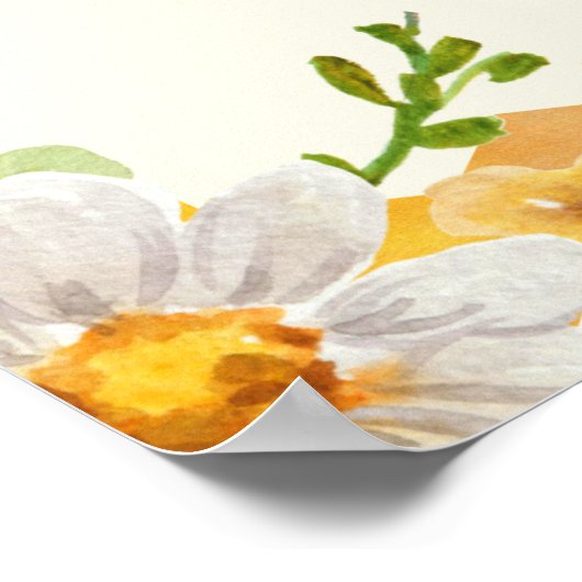 甘いAs Can Bee赤ちゃんシャワーフローラハニカム ポスター (角)