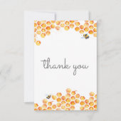 甘いAs Can Bee Baby Showerサンキューカード サンキューカード (正面)
