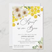 甘いAs Can Bee, Honey Bee & Honey Baby Shower 招待状 (正面)