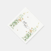 甘いAs Can Bee Waterカラーフローラミツバチ スタンダードカクテルナプキン (角)