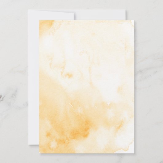 甘いAs Can Bee Water Colorベビーシャワー 招待状 (裏面)