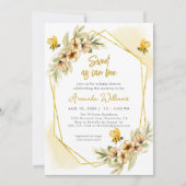 甘いAs Can Bee Water Colorベビーシャワー 招待状 (正面)