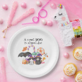 甘いBOOはほとんど赤ちゃんシャワーテーブル設定 ペーパープレート (パーティー)