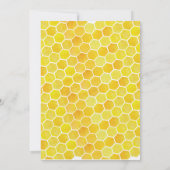 甘いCan BeeハニカムベイビーフローラシャワーInvi 招待状 (裏面)