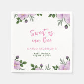 甘いCan Beeフローラガールベビーシャワー スタンダードカクテルナプキン (正面)