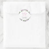 甘いCan Beeフローラガールベビーシャワー ラウンドシール (バッグ)