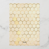 甘いCan Bee赤ちゃんシャワー箔招待状 箔招待状 (裏面)