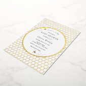 甘いCan Bee赤ちゃんシャワー箔招待状 箔招待状 (回転した状態)