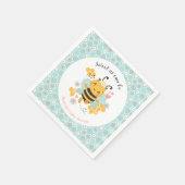甘いCan Bee Baby Girl Baby Shower スタンダードカクテルナプキン (角)