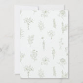 甘いCan Bee Wilflower Garden Baby Shower 招待状 (裏面)