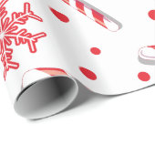 甘いChristmassyの棒キャンディパターン ラッピングペーパー (ロールコーナー)