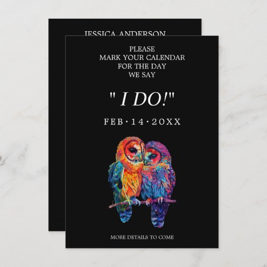 🌈甘いLGBTQ永遠のユニティ結婚ズ セーブザデート (正面/裏面)