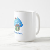 甘いMustachedカップケーキ コーヒーマグカップ (正面右)