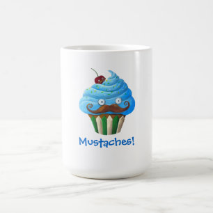 甘いMustachedカップケーキ コーヒーマグカップ