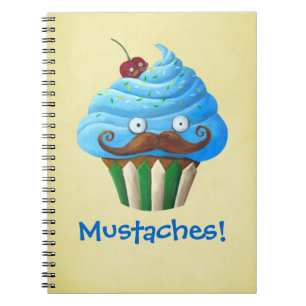 甘いMustachedカップケーキ ノートブック
