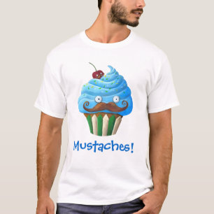 甘いMustachedカップケーキ Tシャツ