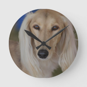甘いSaluki ラウンド壁時計