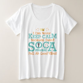 甘いSOCAでリラックス プラスサイズTシャツ