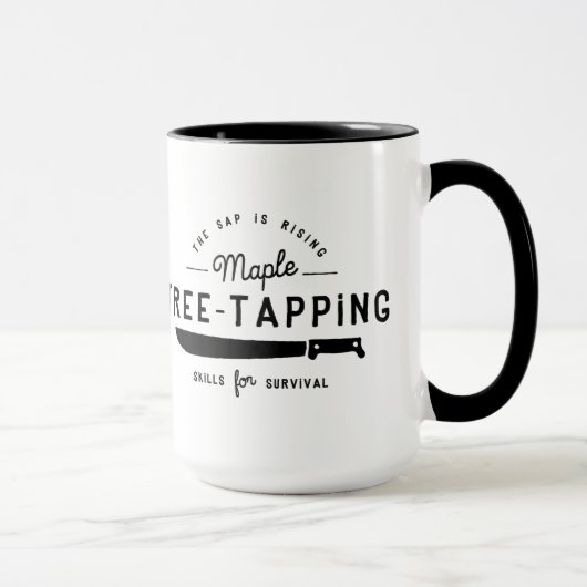 甘いSurvivalistのカエデの木の叩くマグ マグカップ (右)