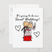 甘いT結婚シャツとギフトx 1 案内ポストカード (正面/裏面)