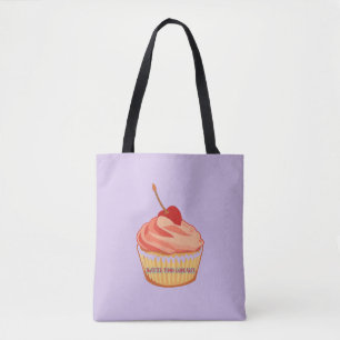 甘いThan Cupcakesラベンダートートバッグ トートバッグ