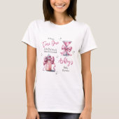 甘いTiniワンピンクコケット女の子ベビーシャワー Tシャツ (正面)